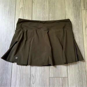Lululemon Smooth Stride Skirt Dark Olive Size 8